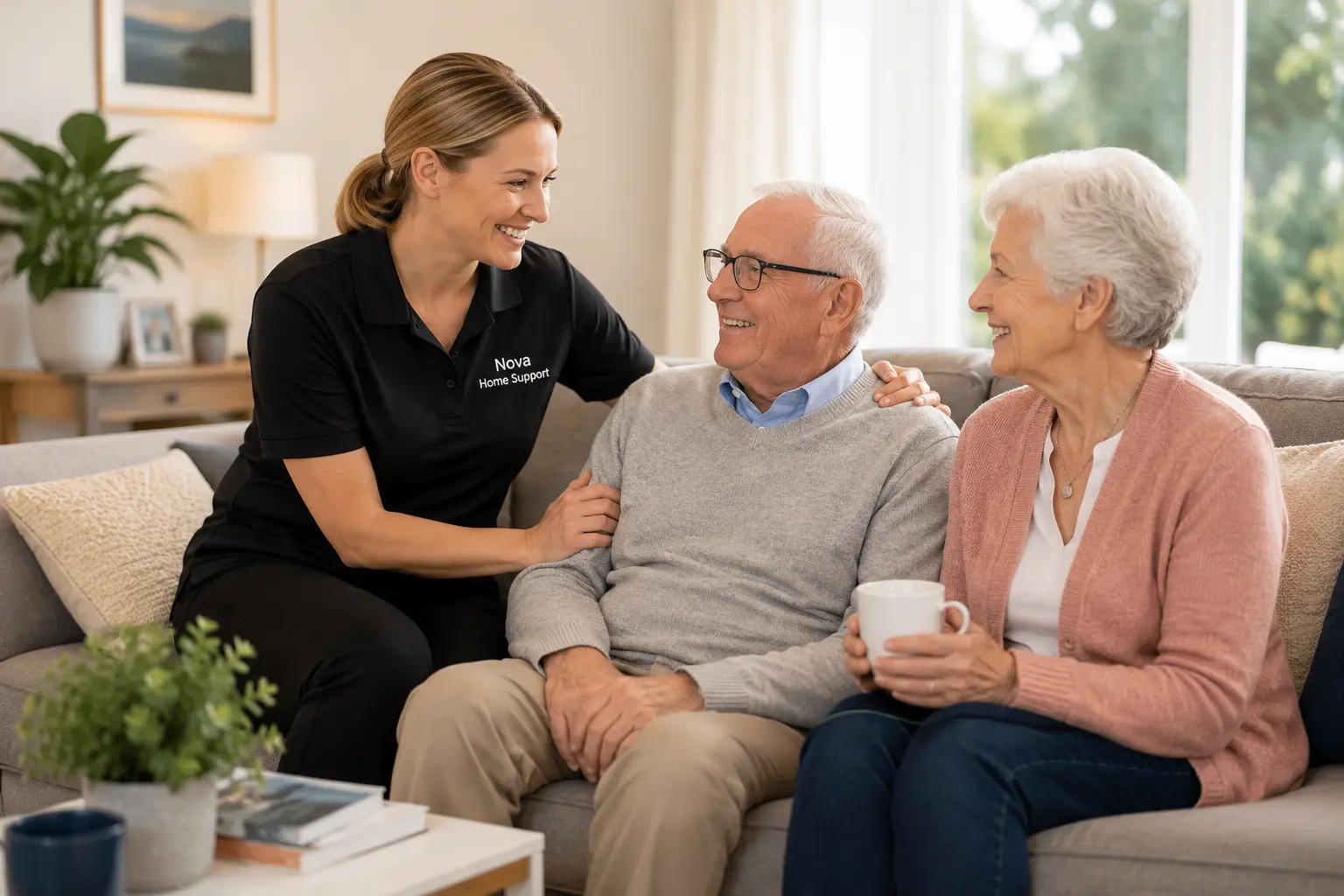 Nova Home Support staff providing friendly home support and companionship in Gloucestershire